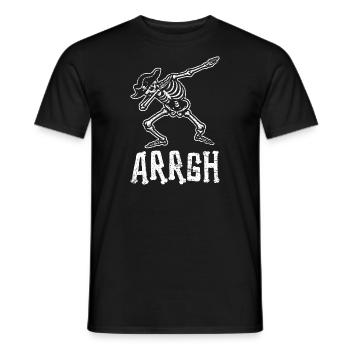 Halloween Piraten Spruch Outfit Kostüm Arrgh - Männer T-Shirt - Schwarz - Vorne - AI Model Male 178 light (178cm)