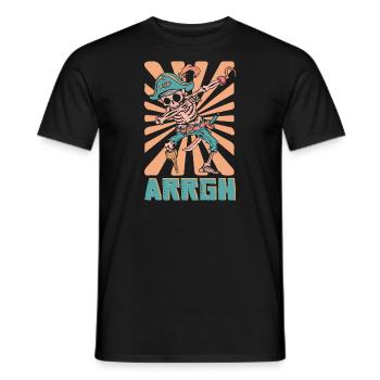 Halloween Piraten Spruch Outfit Kostüm Arrgh - Männer T-Shirt - Schwarz - Vorne - AI Model Male 178 light (178cm)