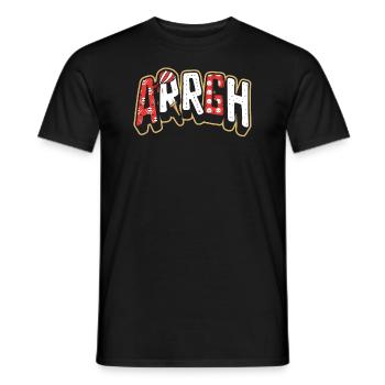 Halloween Piraten Spruch Outfit Kostüm Arrgh - Männer T-Shirt - Schwarz - Vorne - AI Model Male 178 light (178cm)