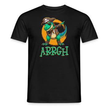 Halloween Pirate Saying Outfit Costume Arrgh - Men's T-Shirt - black - Front - AI Model Male 178 light (178cm)