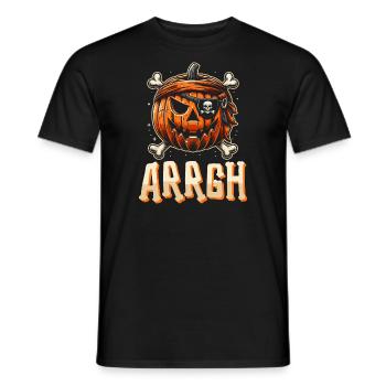 Halloween Pirate Saying Outfit Costume Arrgh - Men's T-Shirt - black - Front - AI Model Male 178 light (178cm)