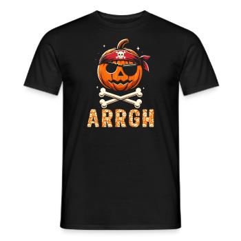 Halloween Piraten Spruch Outfit Kostüm Arrgh - Männer T-Shirt - Schwarz - Vorne - AI Model Male 178 light (178cm)