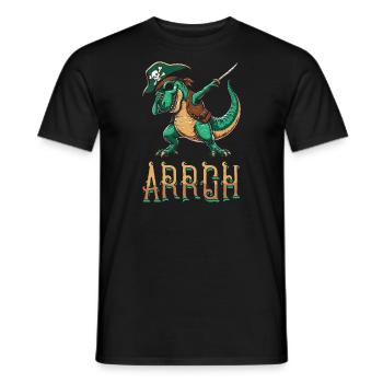 Halloween Piraten Spruch Outfit Kostüm Arrgh - Männer T-Shirt - Schwarz - Vorne - AI Model Male 178 light (178cm)