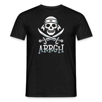 Halloween Piraten Spruch Outfit Kostüm Arrgh - Männer T-Shirt - Schwarz - Vorne - AI Model Male 178 light (178cm)