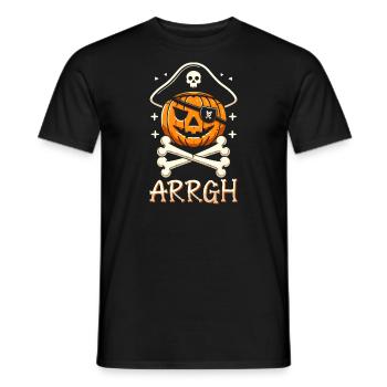 Halloween Piraten Spruch Outfit Kostüm Arrgh - Männer T-Shirt - Schwarz - Vorne - AI Model Male 178 light (178cm)