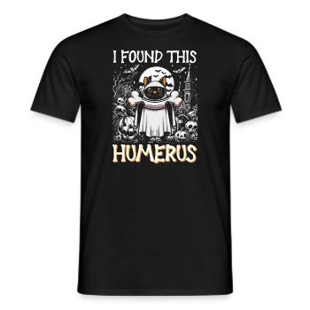 Halloween Cat Ghost Humor Saying Funny - Men's T-Shirt - black - Front - AI Model Male 178 light (178cm)