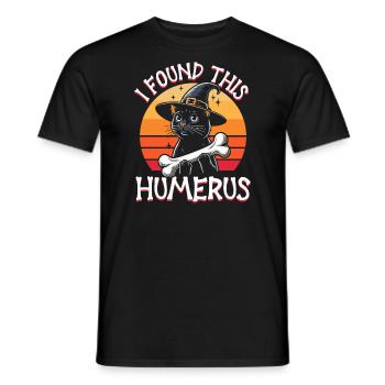 Halloween Cat Witch Humor Saying Funny - Men's T-Shirt - black - Front - AI Model Male 178 light (178cm)