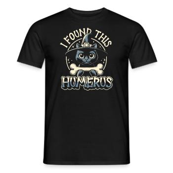 Halloween Cat Witch Humor Saying Funny - Men's T-Shirt - black - Front - AI Model Male 178 light (178cm)