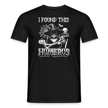 Halloween Cat Witch Humor Saying Funny - Men's T-Shirt - black - Front - AI Model Male 178 light (178cm)