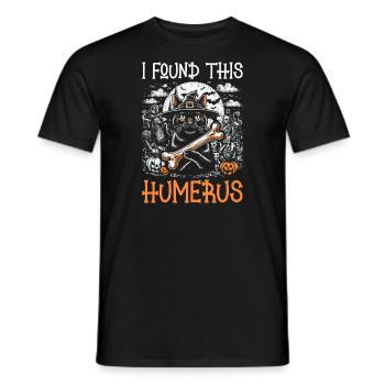Halloween Cat Witch Humor Saying Funny - Men's T-Shirt - black - Front - AI Model Male 178 light (178cm)