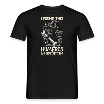Halloween Cat Witch Humor Saying Funny - Men's T-Shirt - black - Front - AI Model Male 178 light (178cm)