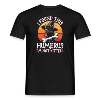 Halloween Cat Witch Humor Saying Funny - Men's T-Shirt - black - Front - AI Model Male 178 light (178cm)