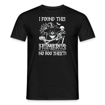 Halloween Cat Witch Humor Saying Funny - Men's T-Shirt - black - Front - AI Model Male 178 light (178cm)