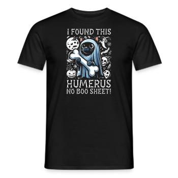 Halloween Katze Geist Humor Spruch Lustig - Männer T-Shirt - Schwarz - Vorne - AI Model Male 178 light (178cm)