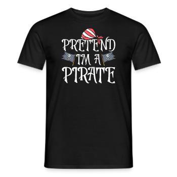Halloween Pirate Dire Tenue Costume Drôle - T-shirt homme - noir - Devant - AI Model Male 178 light (178cm)