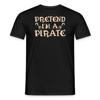 Halloween Pirate Dire Tenue Costume Drôle - T-shirt homme - noir - Devant - AI Model Male 178 light (178cm)