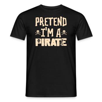 Halloween Pirate Dire Tenue Costume Drôle - T-shirt homme - noir - Devant - AI Model Male 178 light (178cm)