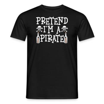 Halloween Pirate Dire Tenue Costume Drôle - T-shirt homme - noir - Devant - AI Model Male 178 light (178cm)