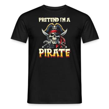 Halloween Pirate Dire Tenue Costume Drôle - T-shirt homme - noir - Devant - AI Model Male 178 light (178cm)