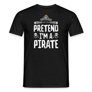 Halloween Pirate Dire Tenue Costume Drôle - T-shirt homme - noir - Devant - AI Model Male 178 light (178cm)
