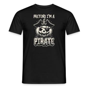 Halloween Pirate Dire Tenue Costume Drôle - T-shirt homme - noir - Devant - AI Model Male 178 light (178cm)