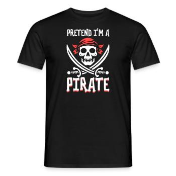 Halloween Pirate Dire Tenue Costume Drôle - T-shirt homme - noir - Devant - AI Model Male 178 light (178cm)