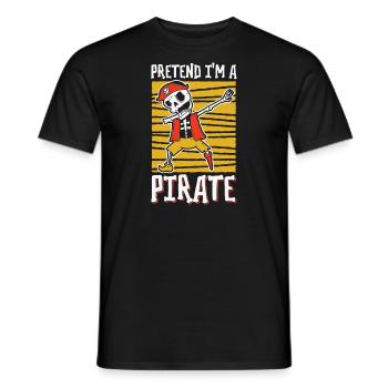 Halloween Pirate Dire Tenue Costume Drôle - T-shirt homme - noir - Devant - AI Model Male 178 light (178cm)