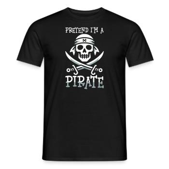 Halloween Pirate Dire Tenue Costume Drôle - T-shirt homme - noir - Devant - AI Model Male 178 light (178cm)