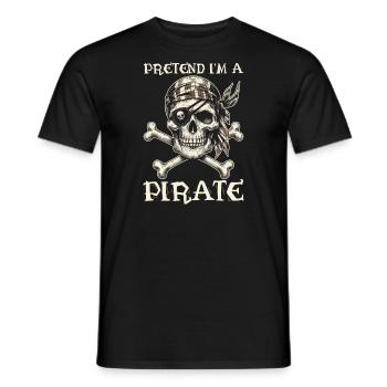 Halloween Pirate Dire Tenue Costume Drôle - T-shirt homme - noir - Devant - AI Model Male 178 light (178cm)