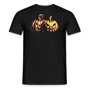 Halloween Kürbis - Männer T-Shirt - Schwarz - Vorne - AI Model Male 178 light (178cm)