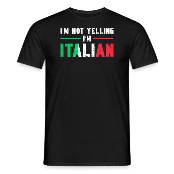 Italian Italy Funny Saying Gift Idea - Men's T-Shirt - black - Front - AI Model Male 178 light (178cm)