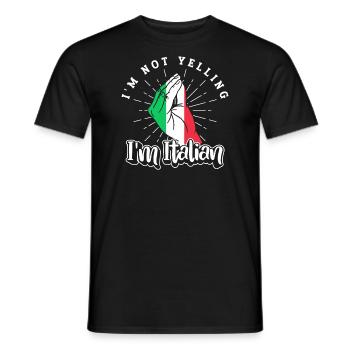 Italian Italy Funny Saying Gift Idea - Men's T-Shirt - black - Front - AI Model Male 178 light (178cm)