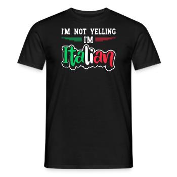 Italian Italy Funny Saying Gift Idea - Men's T-Shirt - black - Front - AI Model Male 178 light (178cm)