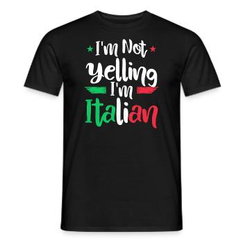 Italian Italy Funny Saying Gift Idea - Men's T-Shirt - black - Front - AI Model Male 178 light (178cm)