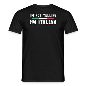 Italian Italian Italy Gift Idea Humor - Men's T-Shirt - black - Front - AI Model Male 178 light (178cm)