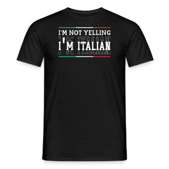 Italian Italy Funny Saying Gift Idea - Men's T-Shirt - black - Front - AI Model Male 178 light (178cm)