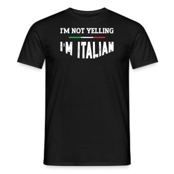 Italian Italian Italy Gift Idea - Men's T-Shirt - black - Front - AI Model Male 178 light (178cm)