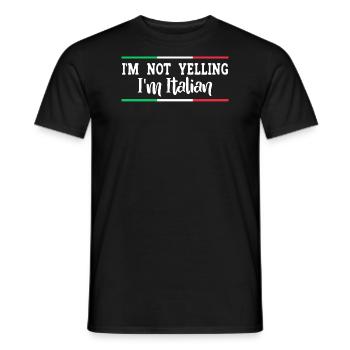 Italien Italie Idée cadeau Humour - T-shirt homme - noir - Devant - AI Model Male 178 light (178cm)