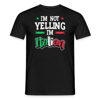 Italian Italian Italy Gift Idea - Men's T-Shirt - black - Front - AI Model Male 178 light (178cm)