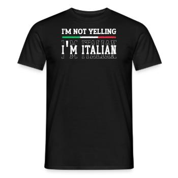Italian Italian Italy Gift Idea - Men's T-Shirt - black - Front - AI Model Male 178 light (178cm)