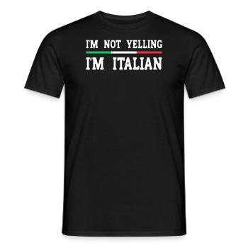 Italien Italie Idée cadeau Humour - T-shirt homme - noir - Devant - AI Model Male 178 light (178cm)