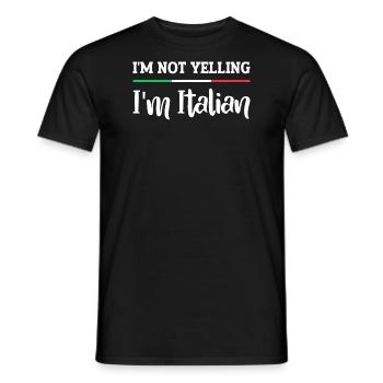 Italien Italie Idée cadeau Humour - T-shirt homme - noir - Devant - AI Model Male 178 light (178cm)