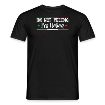 Italian Italian Italy Gift Idea Humor - Men's T-Shirt - black - Front - AI Model Male 178 light (178cm)