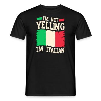 Italian Italian Italy Gift Idea - Men's T-Shirt - black - Front - AI Model Male 178 light (178cm)