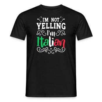 Italian Italian Funny Saying Gift Idea - Men's T-Shirt - black - Front - AI Model Male 178 light (178cm)