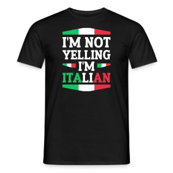 Italian Italy Funny Saying Gift Idea - Men's T-Shirt - black - Front - AI Model Male 178 light (178cm)