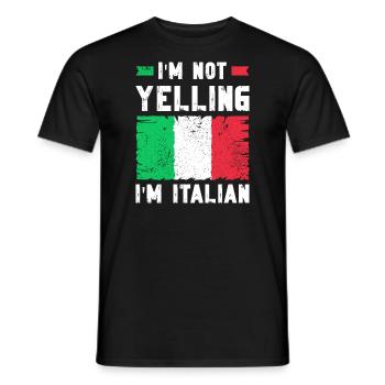 Italian Italian Italy Gift Idea - Men's T-Shirt - black - Front - AI Model Male 178 light (178cm)