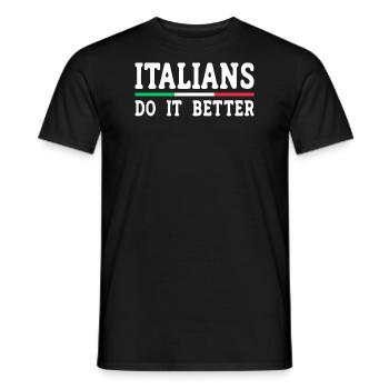 Italian Italy Funny Saying Gift Idea - Men's T-Shirt - black - Front - AI Model Male 178 light (178cm)
