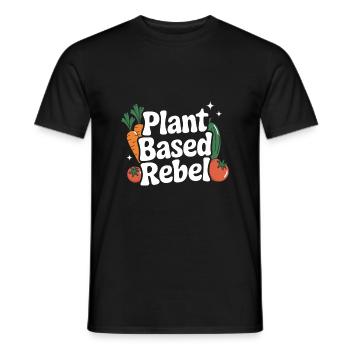Végétarien Végétalien Végétarien Végétarien - T-shirt homme - noir - Devant - AI Model Male 178 light (178cm)