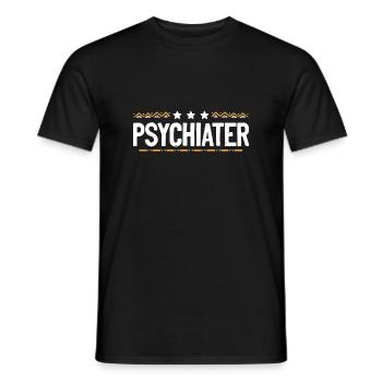 Psychiater Beruf - Männer T-Shirt - Schwarz - Vorne - AI Model Male 178 light (178cm)